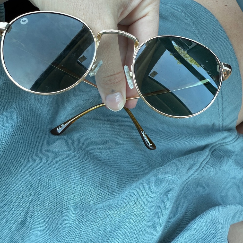 Knock around Gold Aviator Sunglasses with Green Lenses